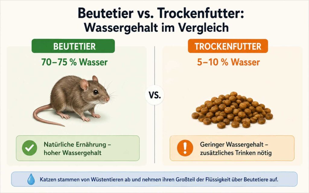 Beutetier vs Trockenfutter