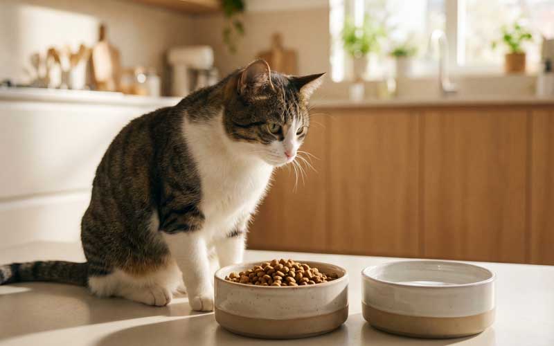 Katze vor Napf