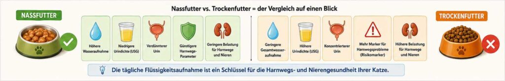 Vergleich Nass-/Trockenfutter