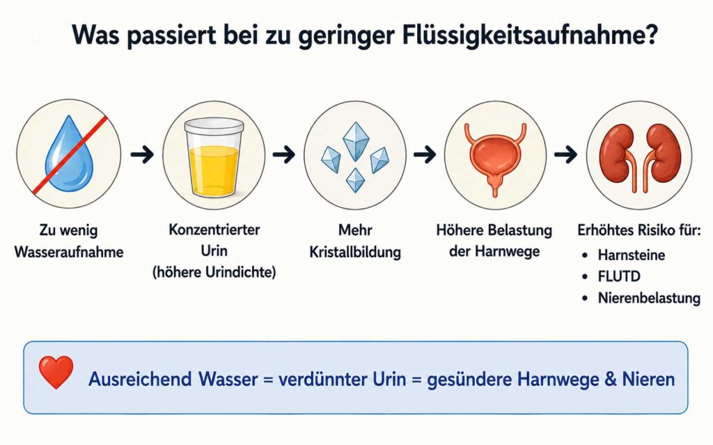 Grafik zu geringe Flüssigkeitsaufnahme